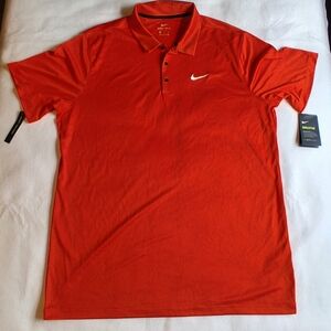 Nike Men’s XLT Dri-FIT Polo Shirt Orange Tall Fit Golf NWT.